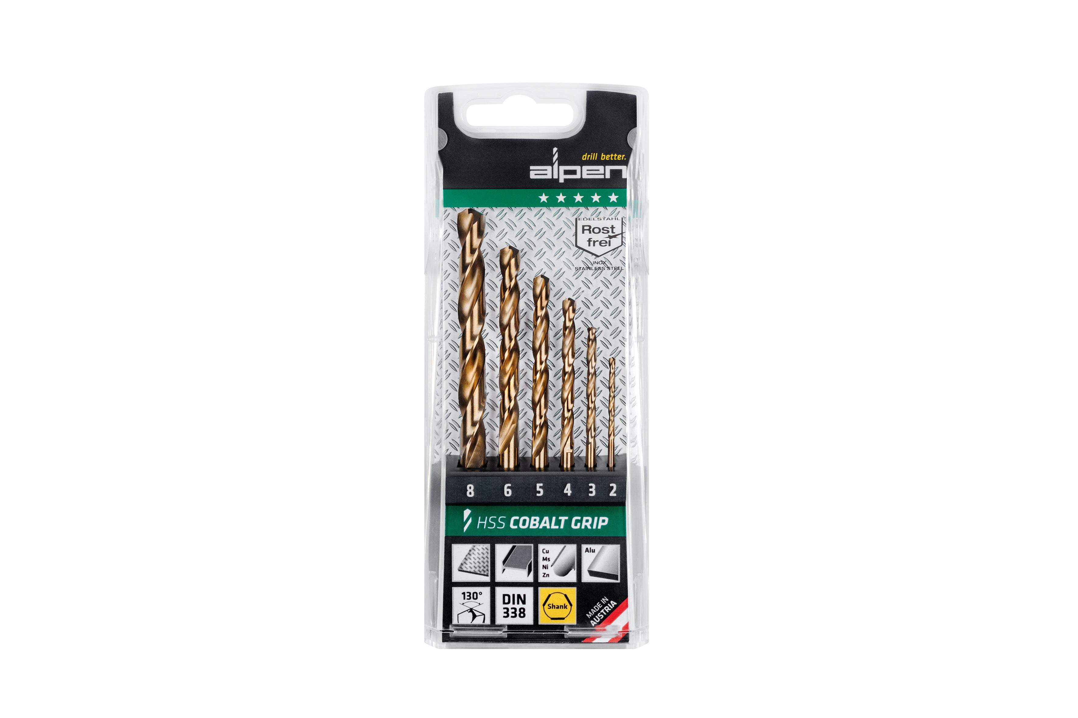 Bohrersatz HSS Co GRIP, 3-kant TM 6-tlg.