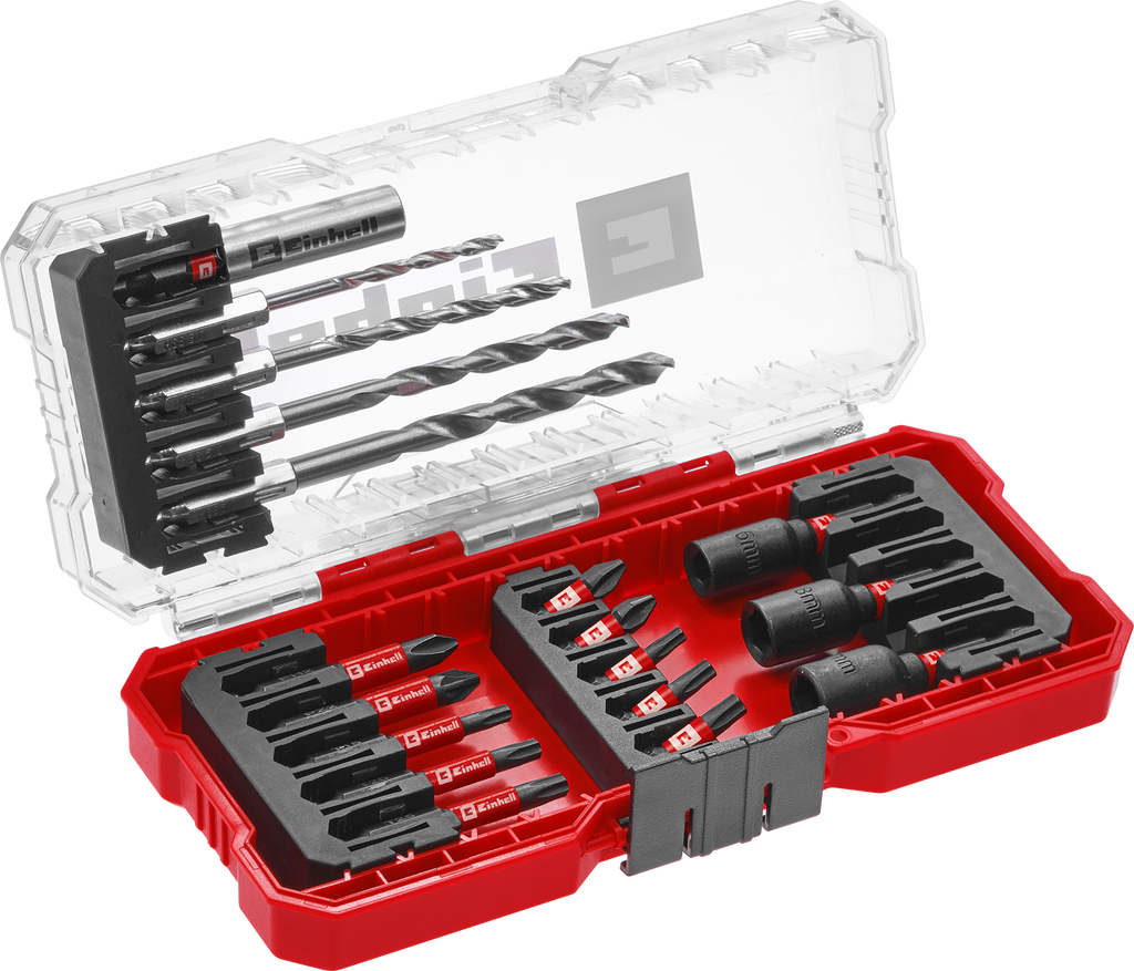 S-CASE 18-tlg. schlagfestes Zubehör-Set mit Metallbohrern
