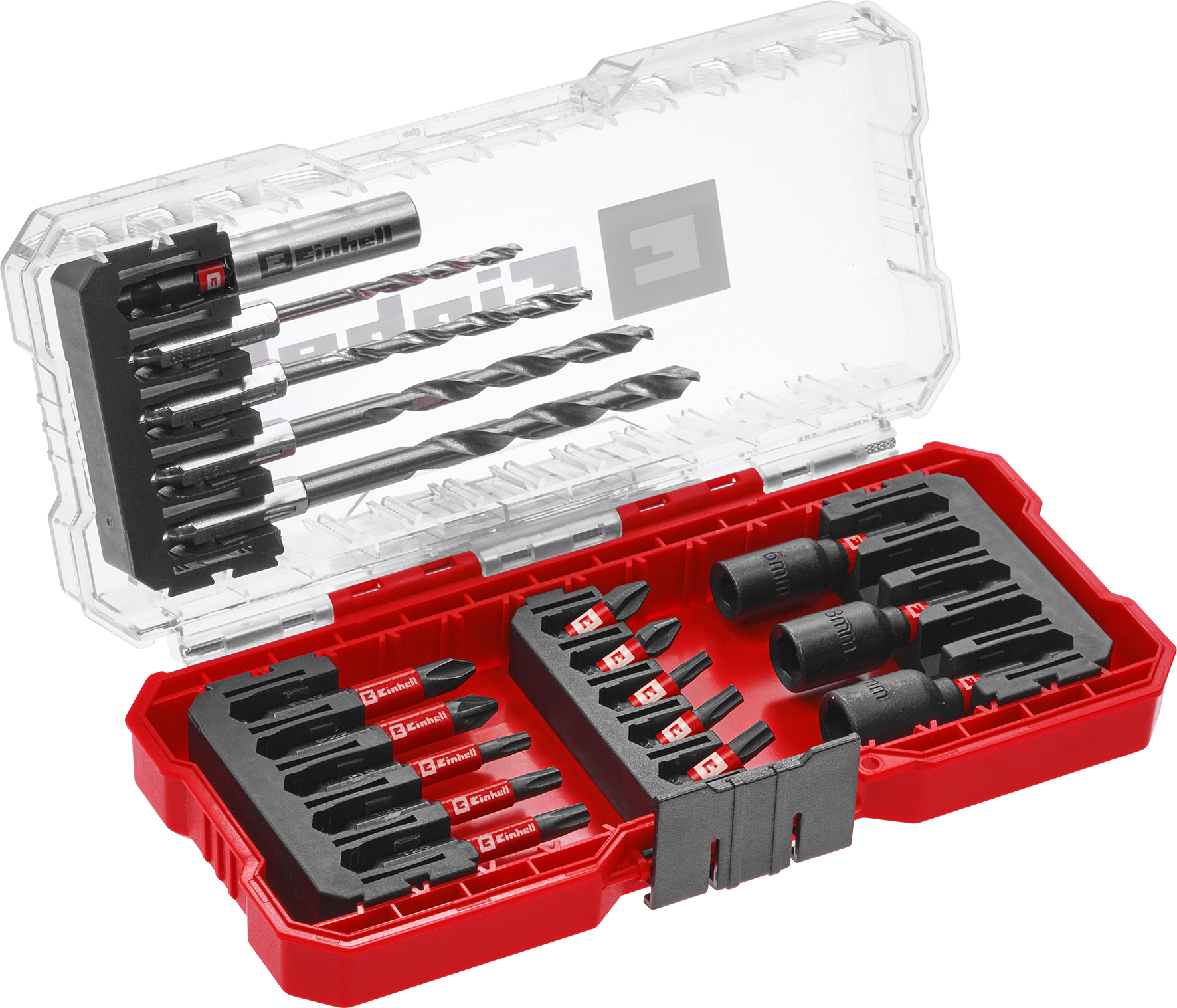 S-CASE 18-tlg. schlagfestes Zubehör-Set mit Metallbohrern