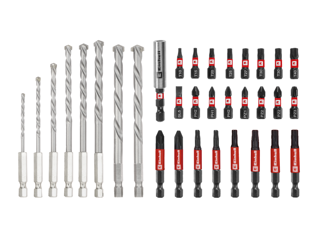 M-CASE Impact-Bit-Set mit Steinbohrern, 33-tlg.