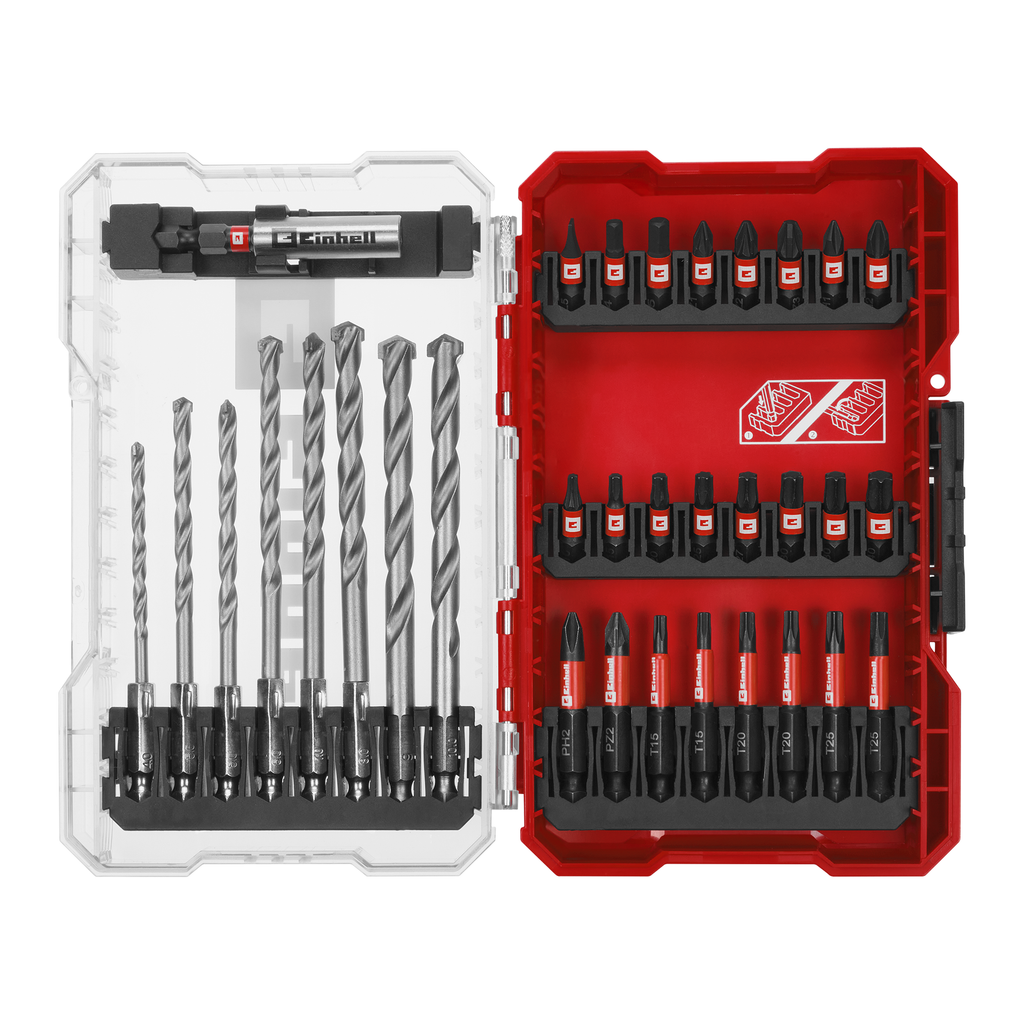 M-CASE Impact-Bit-Set mit Steinbohrern, 33-tlg.