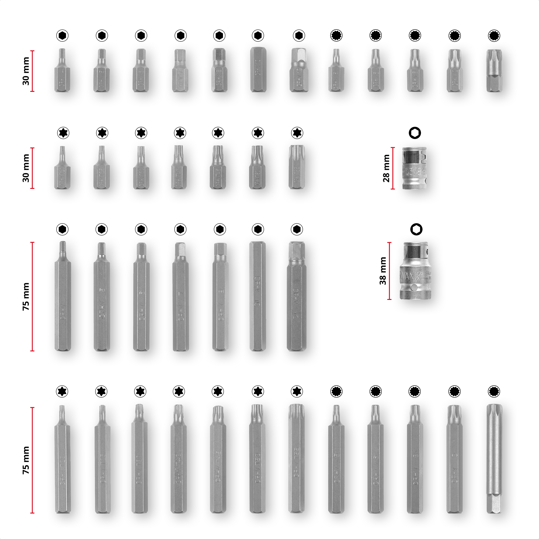 XL-CASE KFZ-Bit-Set, 40-tlg.