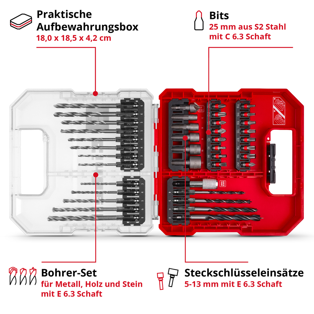 Bit-/Bohrersatz 40-tlg.