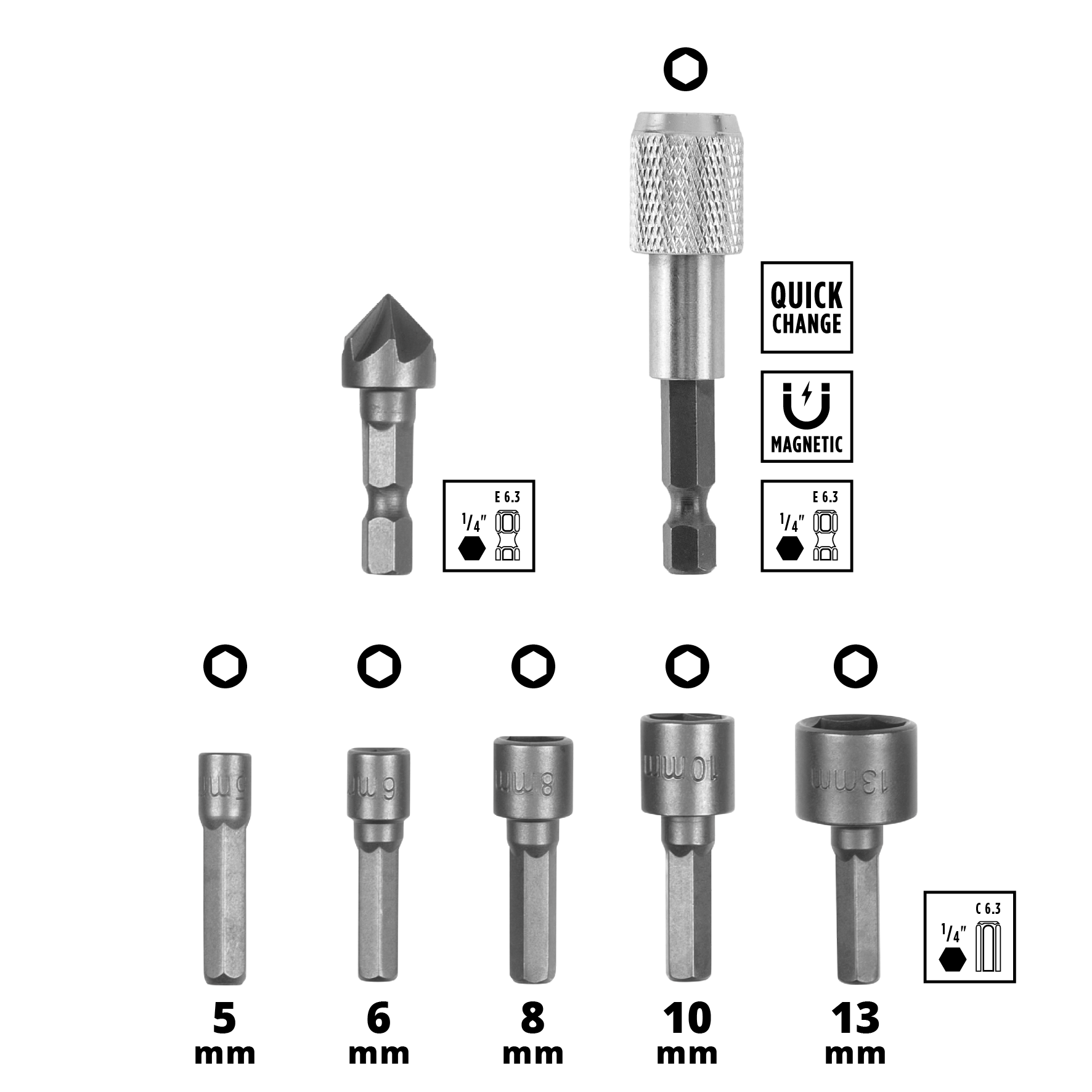 Bit-/Bohrersatz 40-tlg.