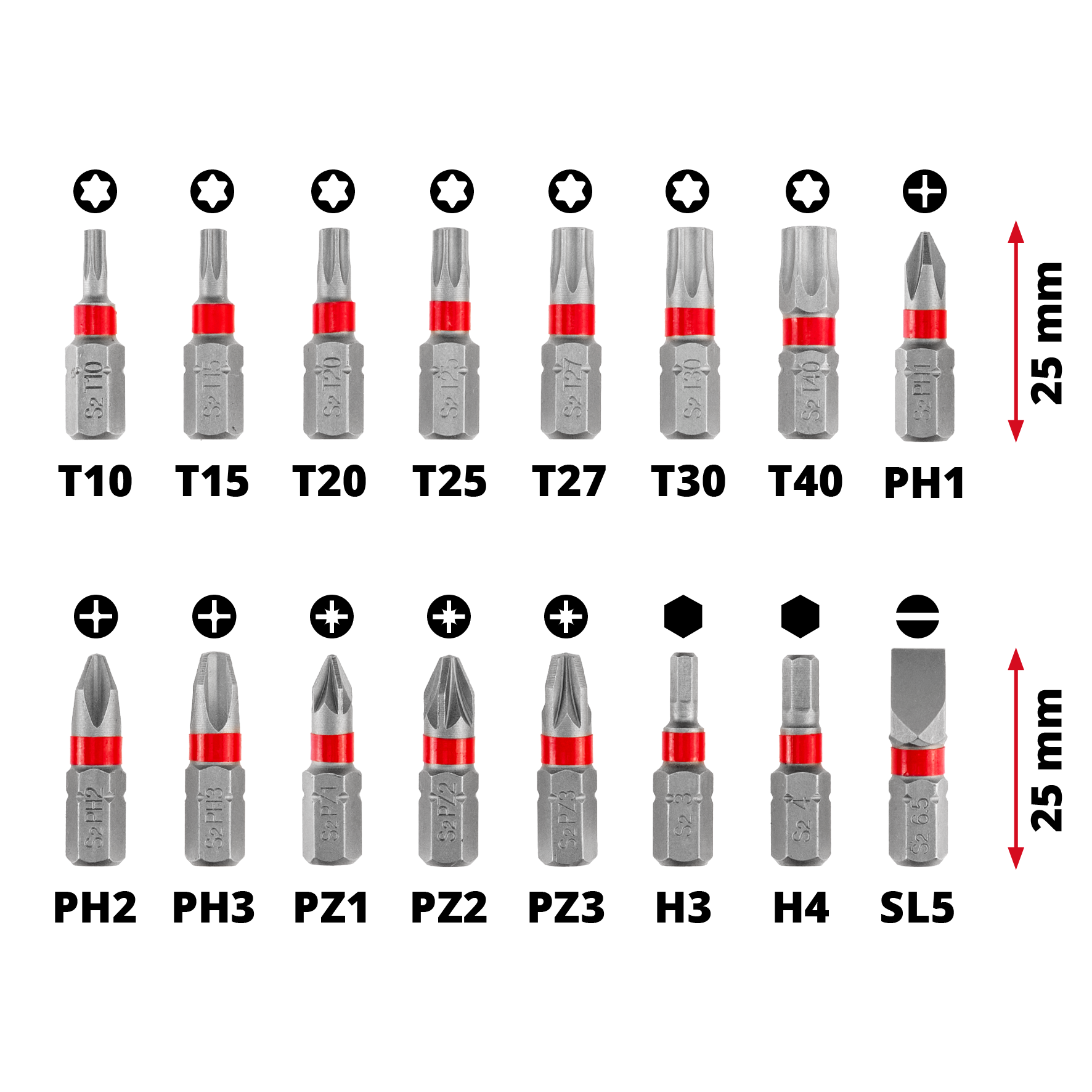 Bit-/Bohrersatz 40-tlg.