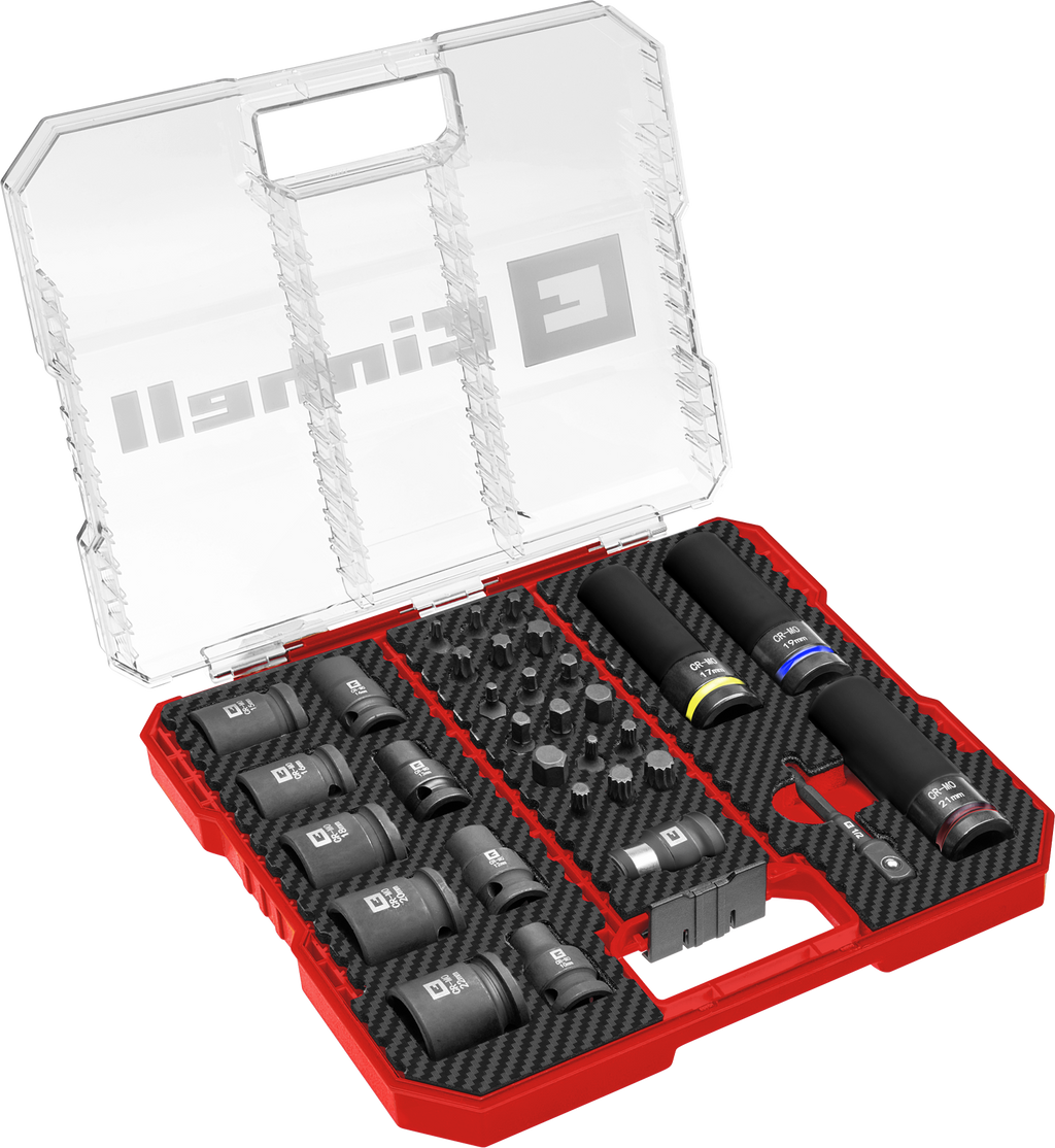 XL-CASE KFZ-Impact-Stecknuss- und Bit-Set, 32-tlg.