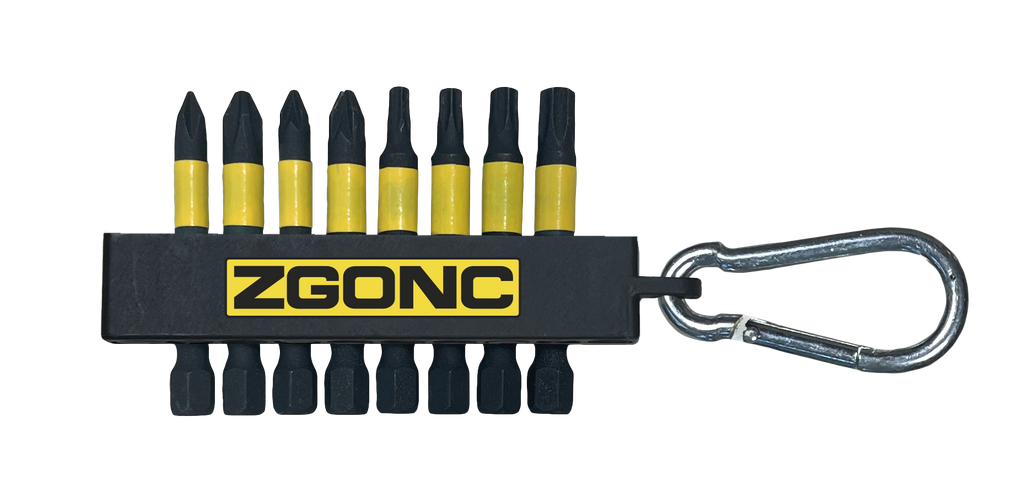 Bit-Riegel mit Karabiner, 8-tlg.