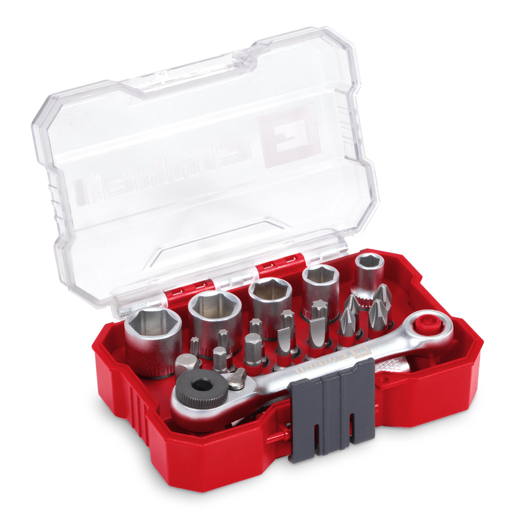Einhell XS-CASE 21-tlg. Bit- und Steckschlüssel-Set