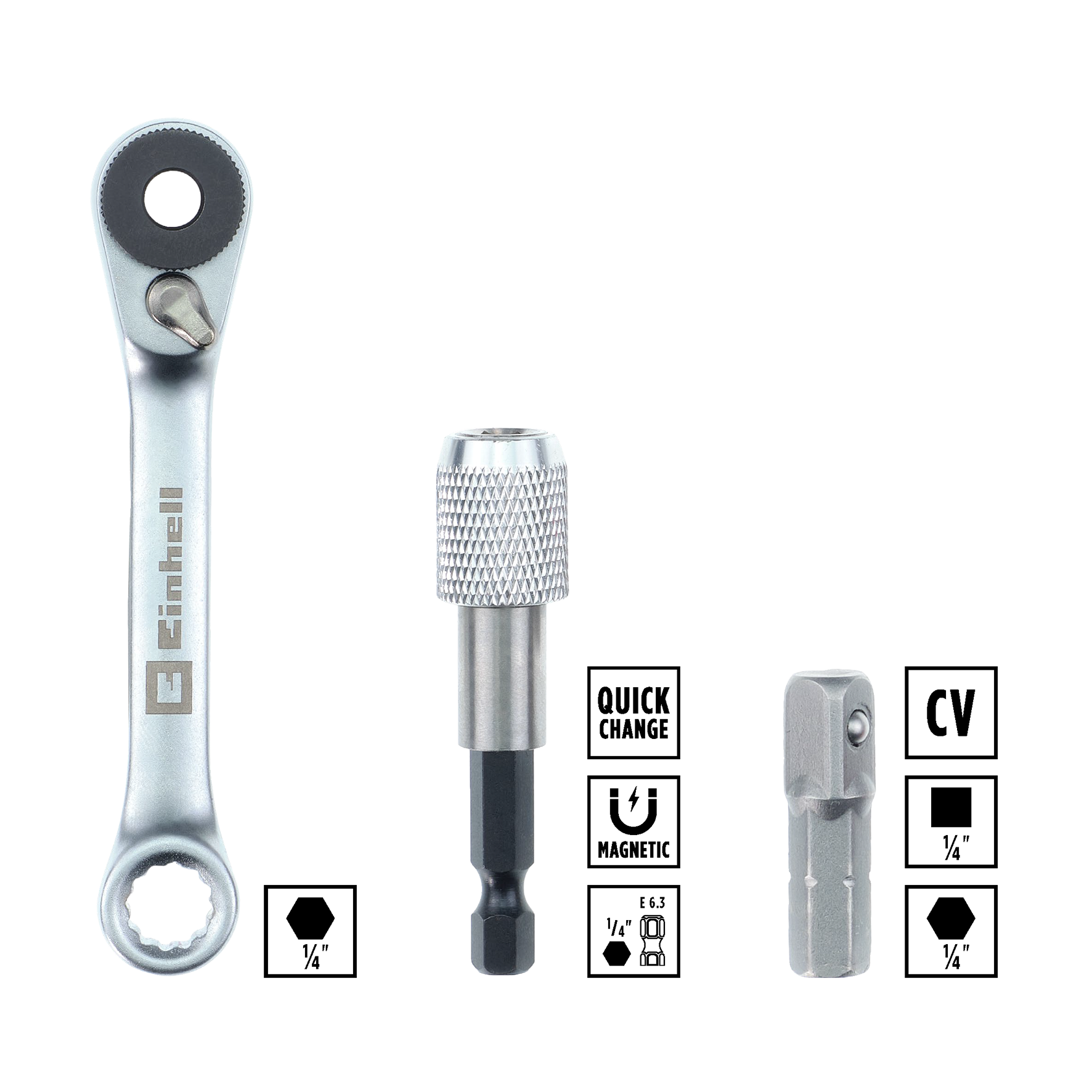 Einhell XS-CASE 21-tlg. Bit- und Steckschlüssel-Set