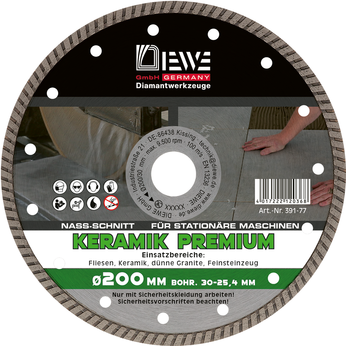 Diamanttrennscheibe KERAMIK Turbo Fine 200