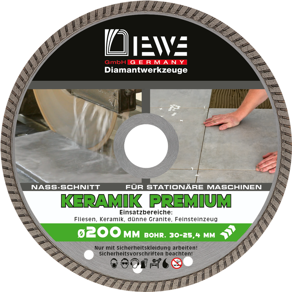 Diamanttrennscheibe KERAMIK Turbo Fine 200
