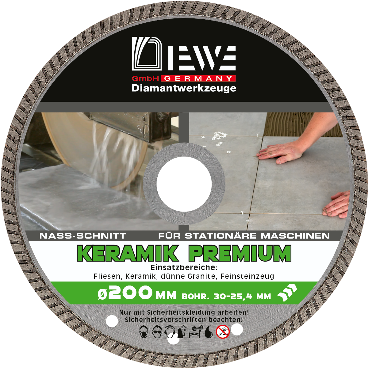 Diamanttrennscheibe KERAMIK Turbo Fine 200