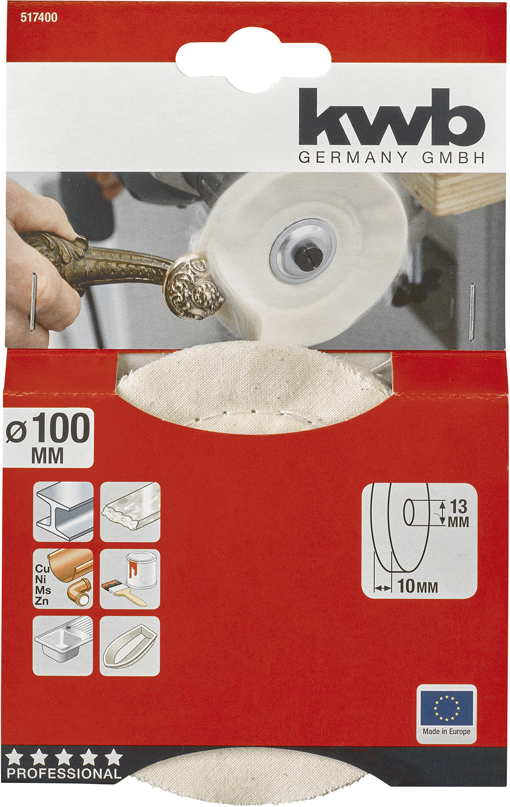 Polier-Schwabbelscheibe 100 mm Ø