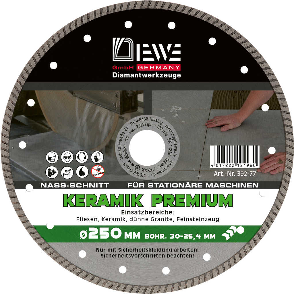 Diamanttrennscheibe KERAMIK Turbo Fine 250