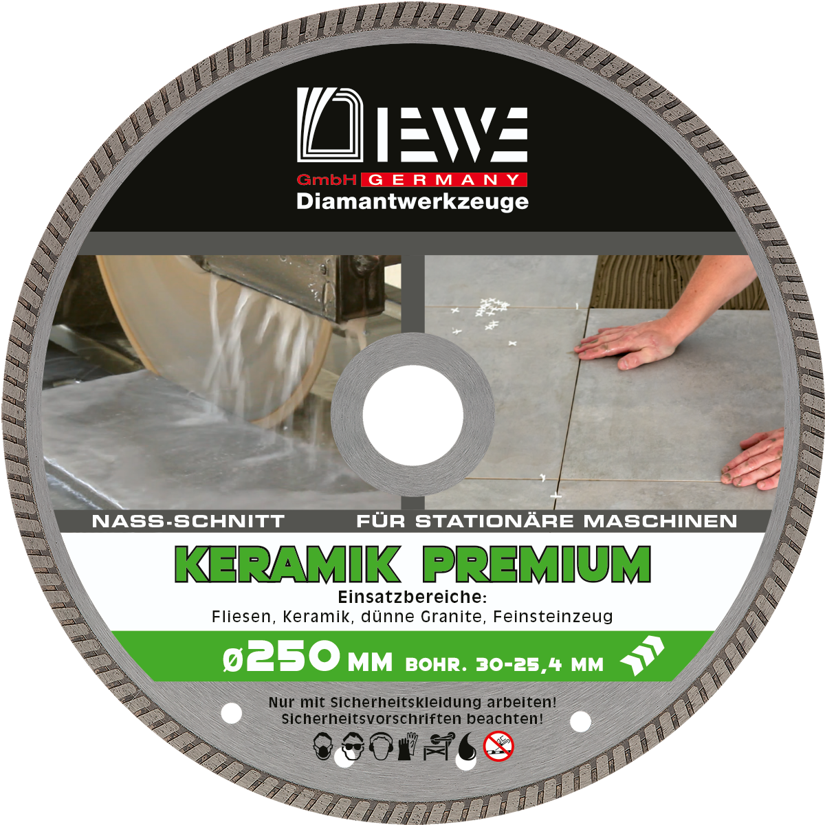 Diamanttrennscheibe KERAMIK Turbo Fine 250