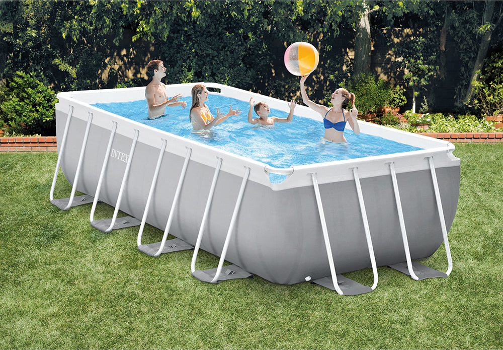 Stahlrahmen-Pool Prism Quadra 488 x 244 x 107 cm