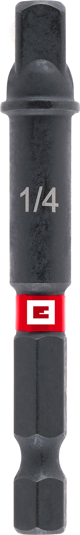 Impact-Steckschlüssel-Adapter mit 1/4" E 6.3 Schaft, 65 mm, 1/4“