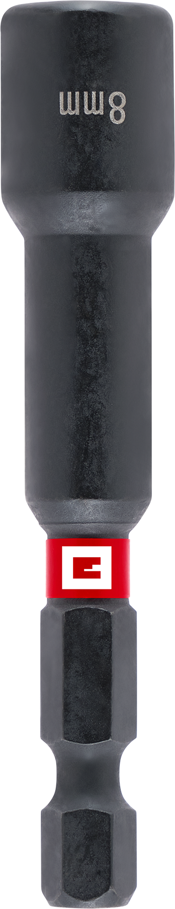 Magnetische Impact-Sechskant-Steckschlüssel mit 1/4" E 6.3 Schaft, 8 mm