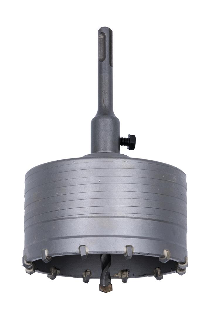 Hohlbohrkrone HARTMETALL ø 105 mm, mit Schaft und Zentrierbohrer