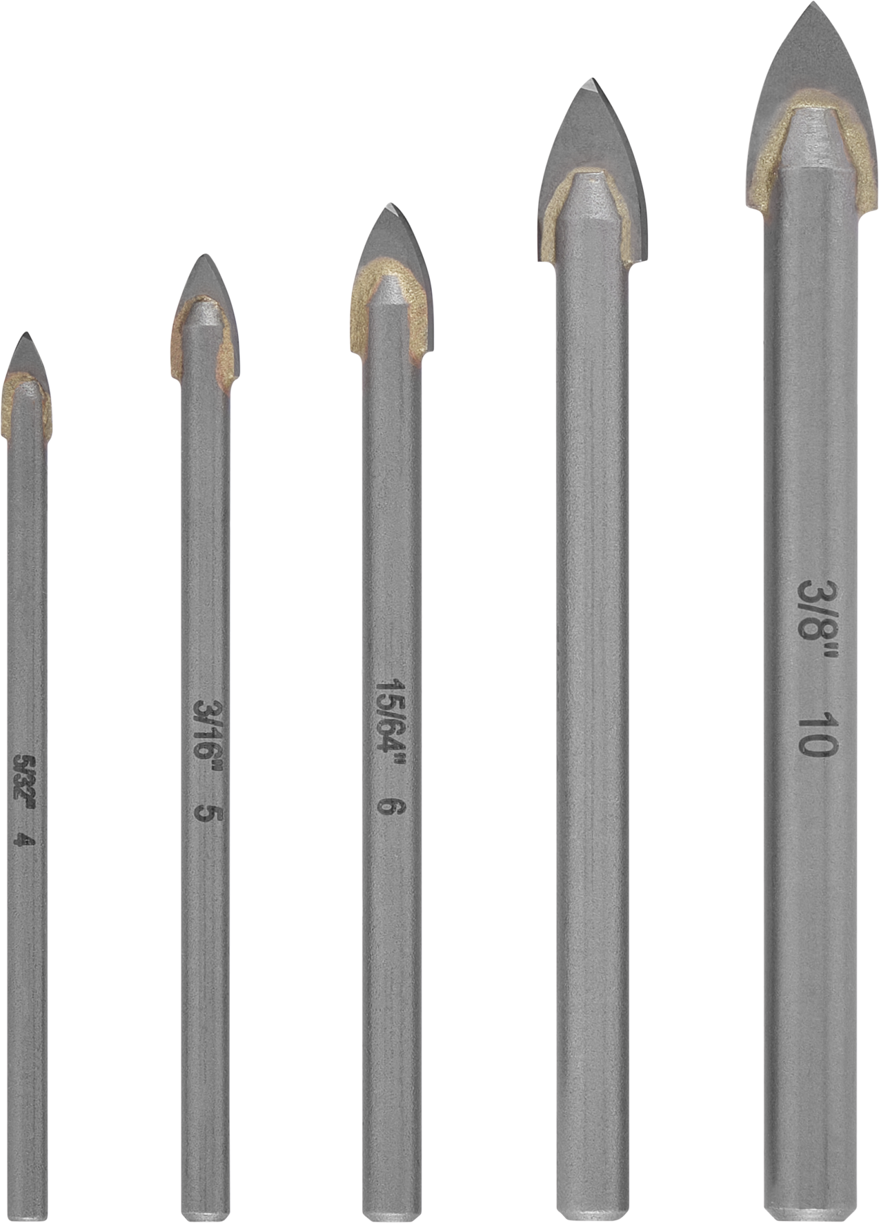 Hartmetall-Glasbohrer-Set, 5-tlg.