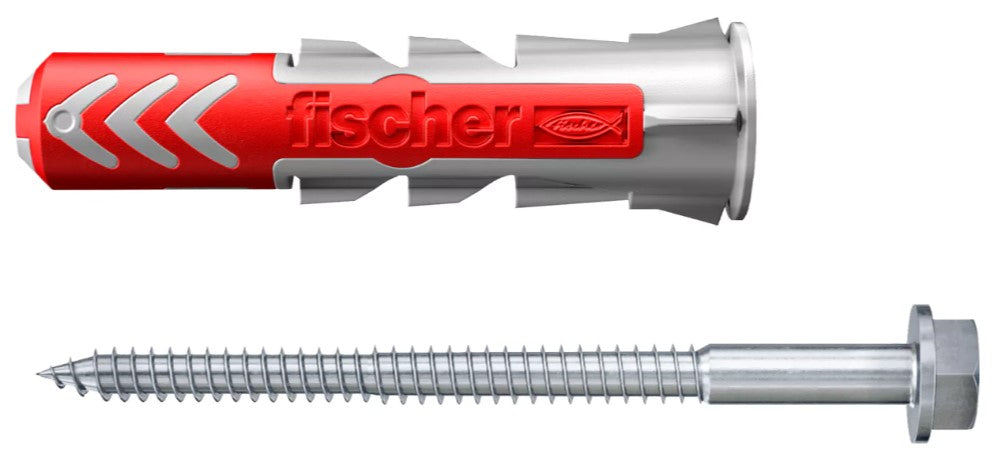 4 Dübel + Schrauben Duopower 10 x 50 mm