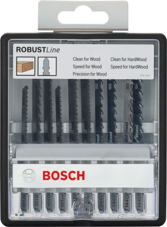 10 Stichsägeblätter-Set Wood Robust Line