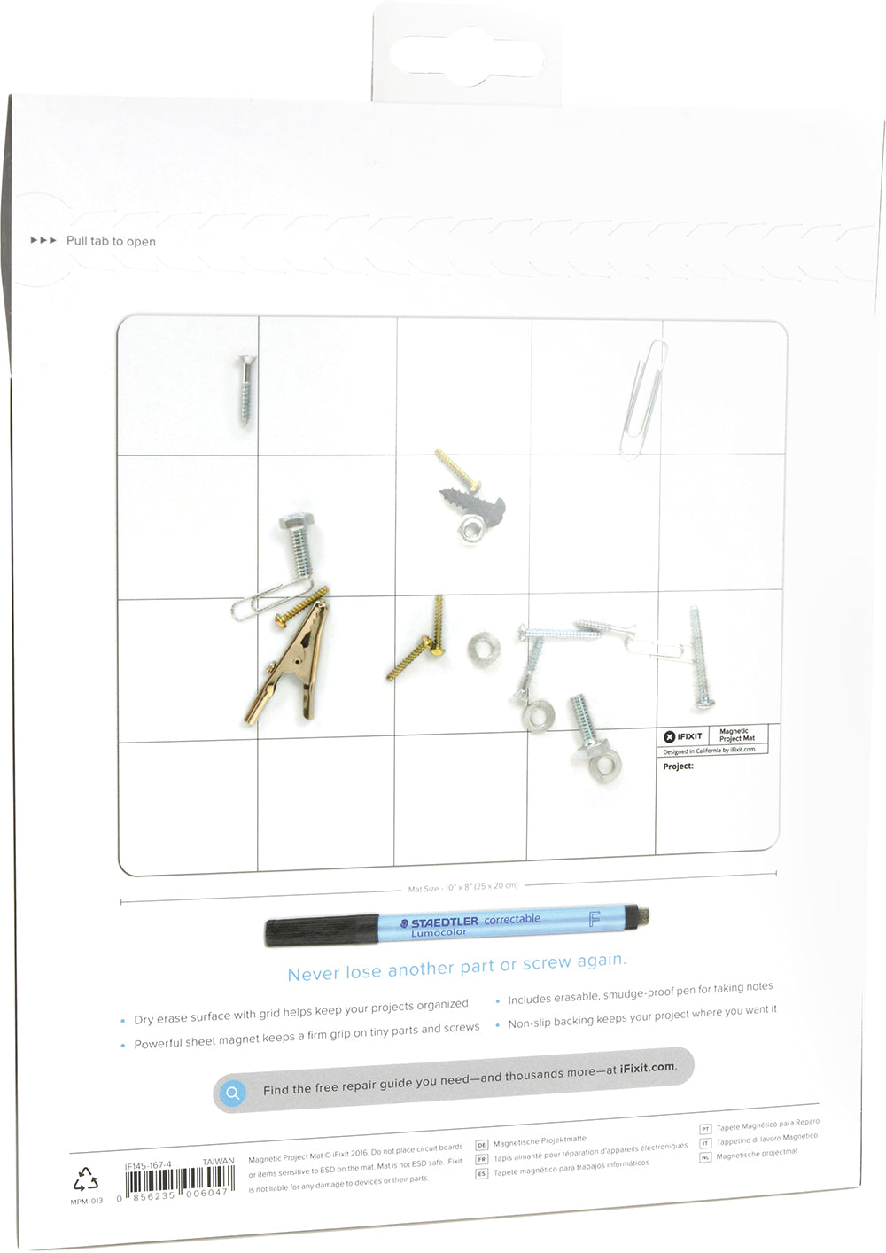 Reparatur-Arbeitsmatte magnetisch
