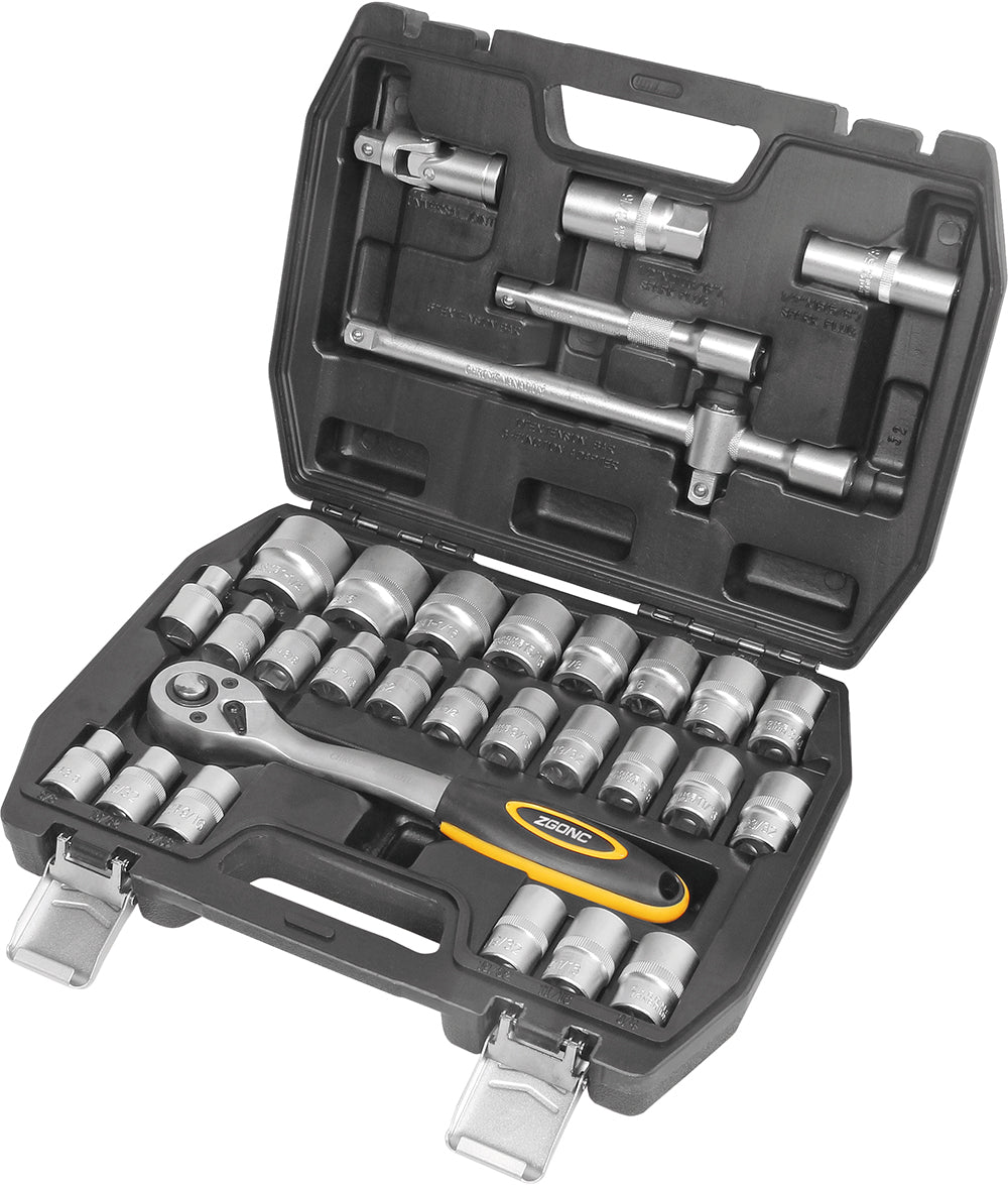 Stecknusskassette 1/2" zöllig, 32-tlg.