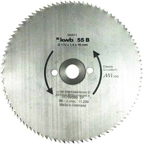 Feinzahn-Sägeblatt 170 x 30/16 mm Ø, 100 Zähne