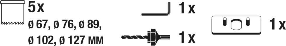 Lochsägen-Set, 8-tlg.