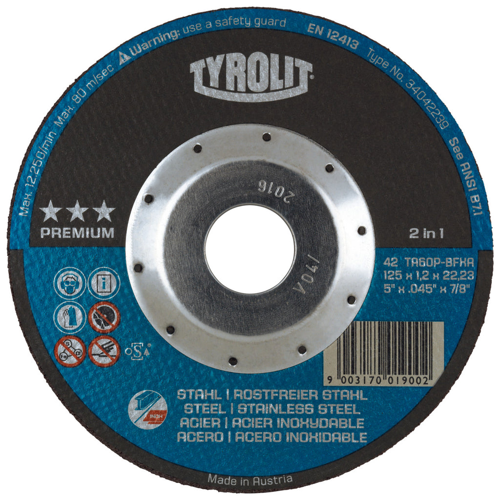 Trennscheibe DEEP CUT PROTECTION 125x1,2x22,23 mm A46Q Stahl/Edelstahl