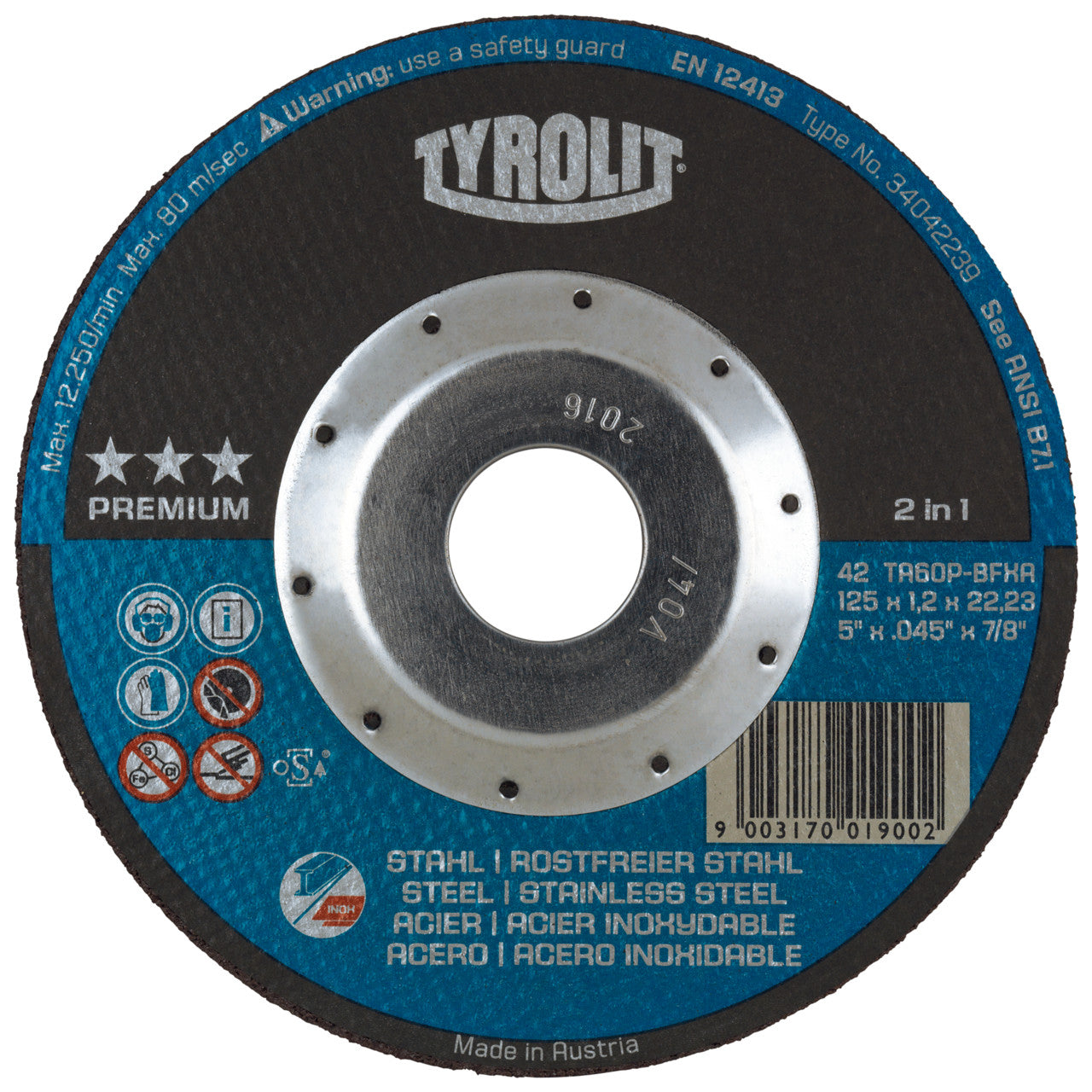 Trennscheibe DEEP CUT PROTECTION 125x1,2x22,23 mm A46Q Stahl/Edelstahl