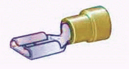 Flachsteckhülsen 6,3 mm Gelb