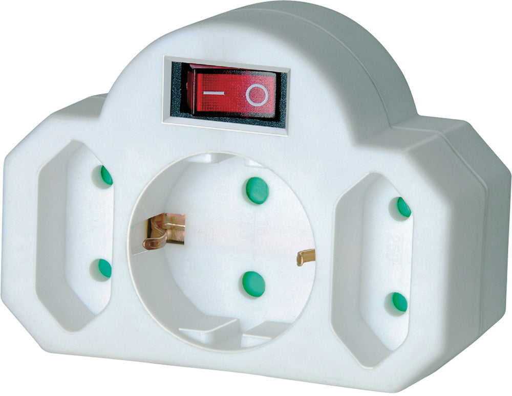 3-fach-Adapterstecker mit Schalter