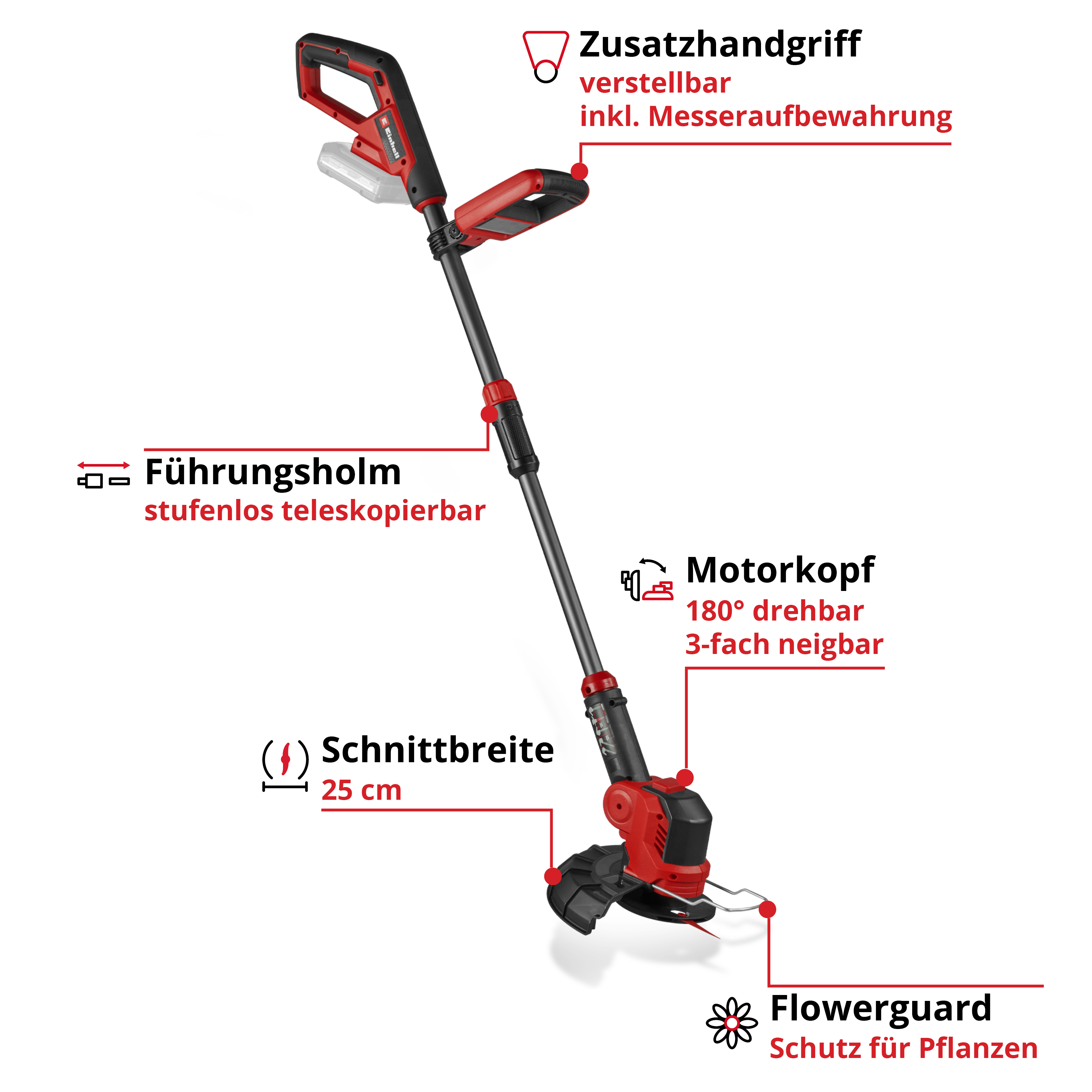Akku-Rasentrimmer GE-CT 18/25 Li-Solo