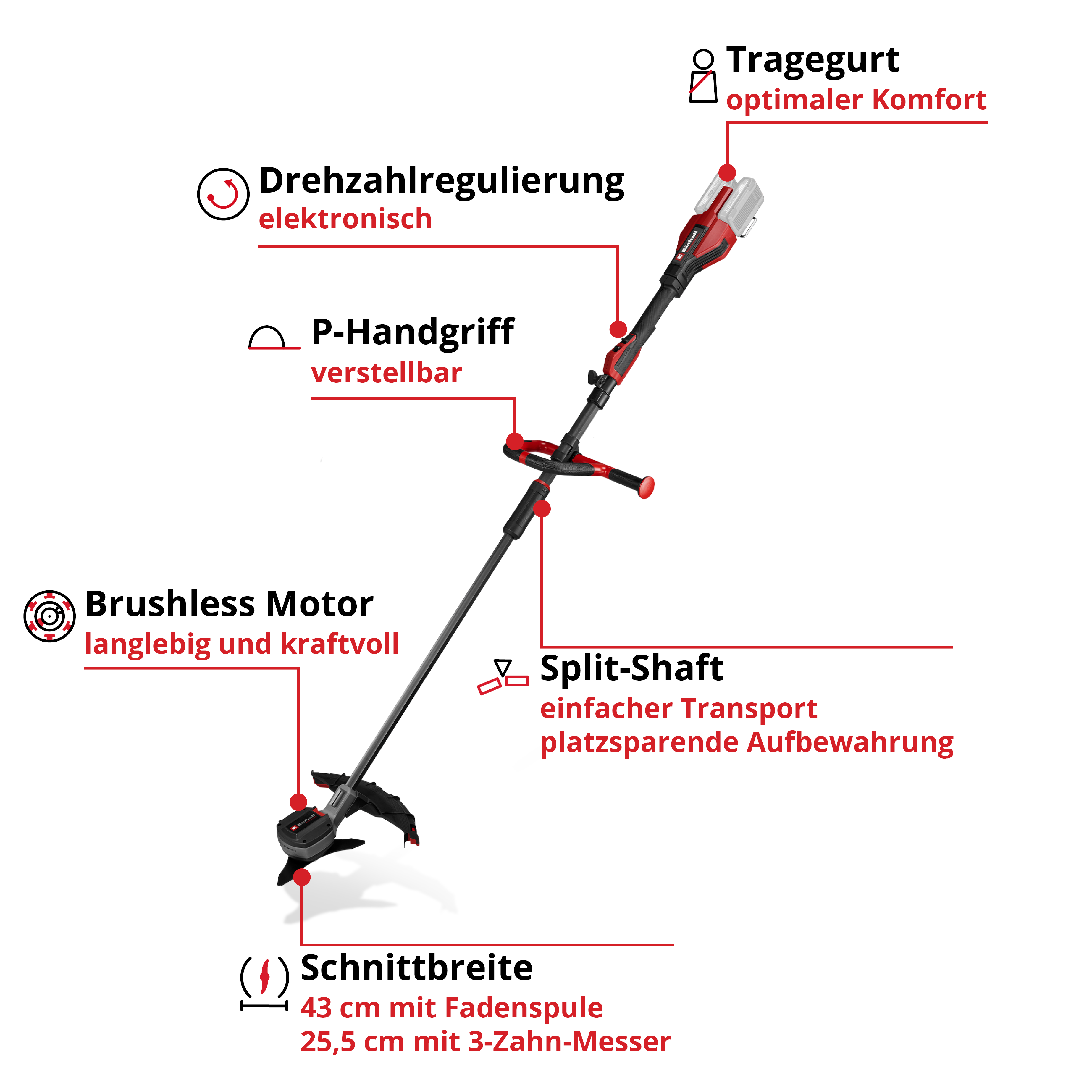 Einhell Akku-Sense GP-BC 36/430 Li P BL-Solo