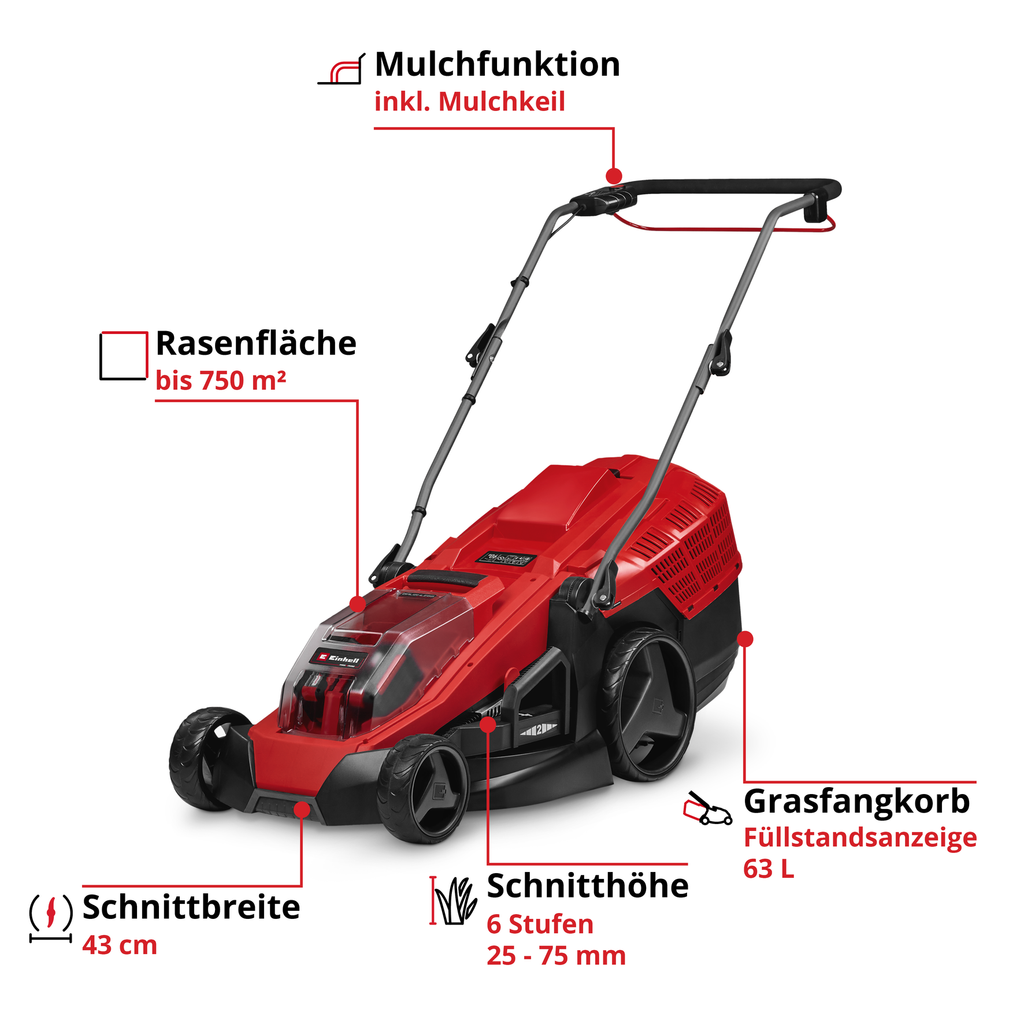 Akku-Rasenmäher GE-CLM 36/430 M BL