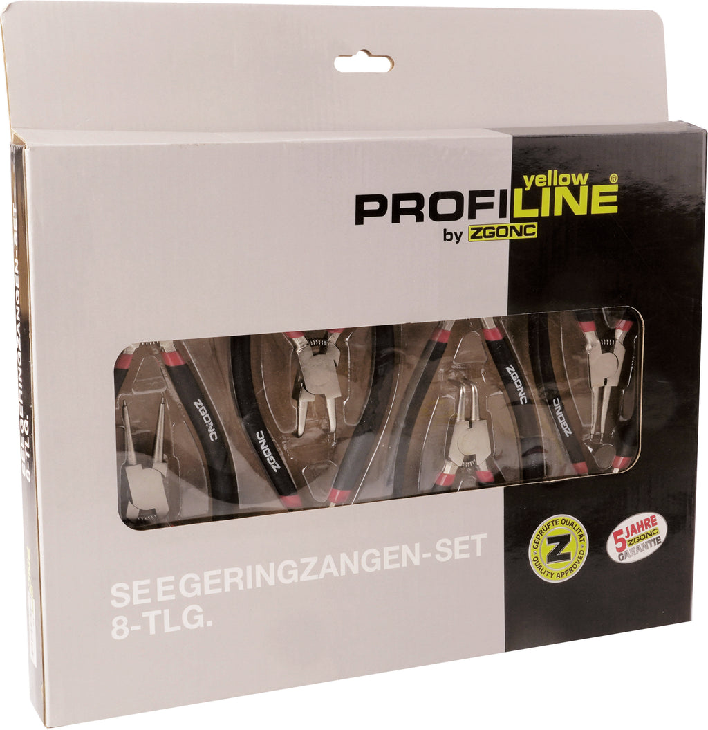 Seegeringzangen-Set 8-tlg.