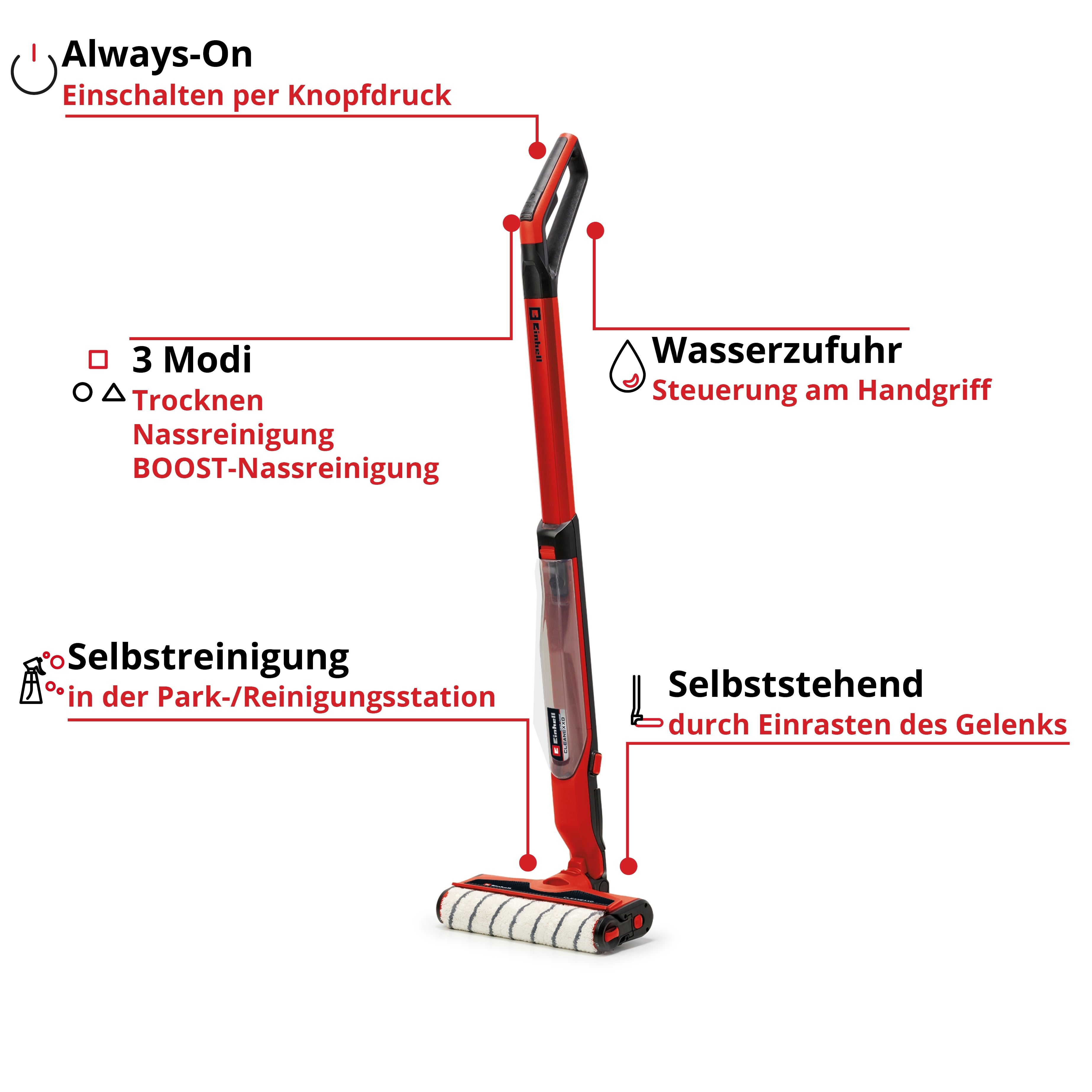 Akku-Hartbodenreiniger CLEANEXXO