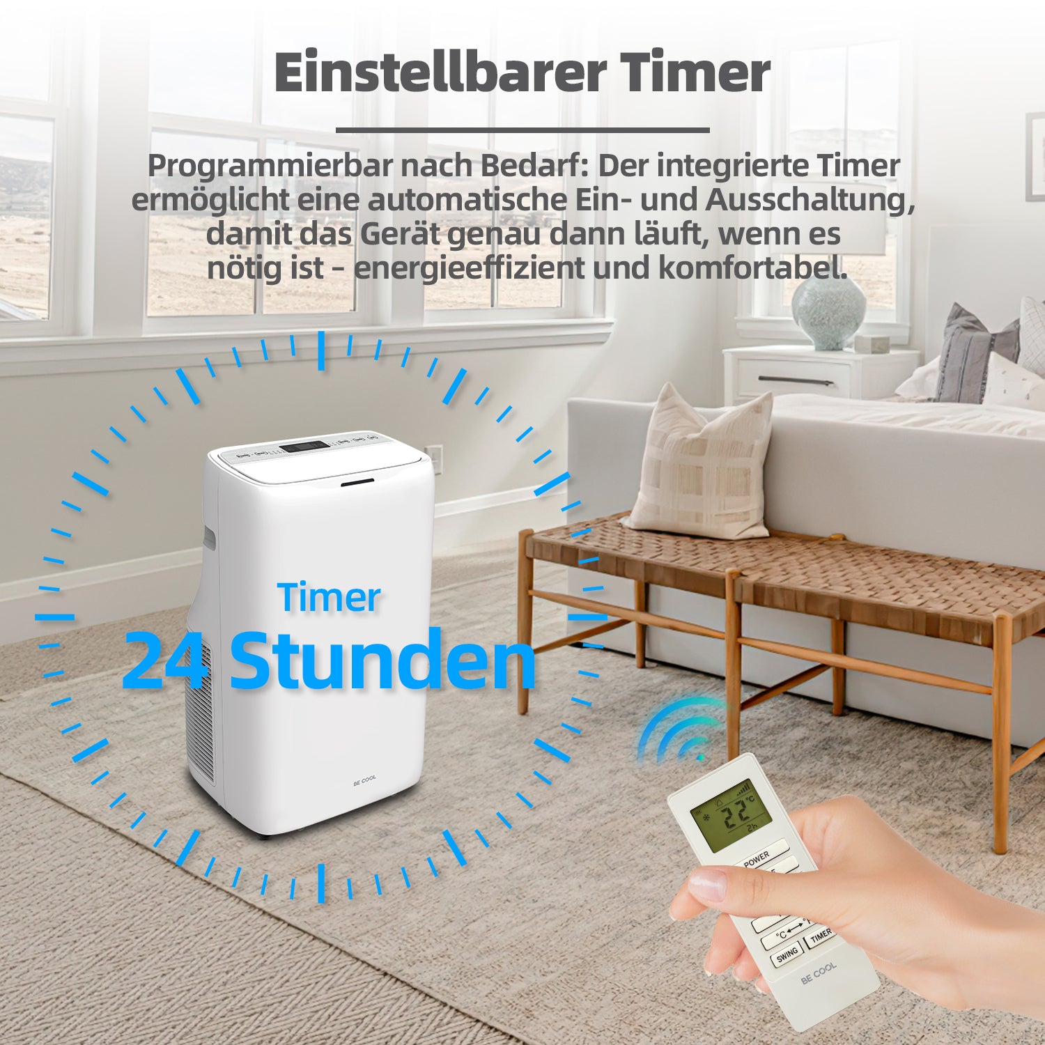 Klimagerät 16.000 BTU mit Heizfunktion und WIFI
