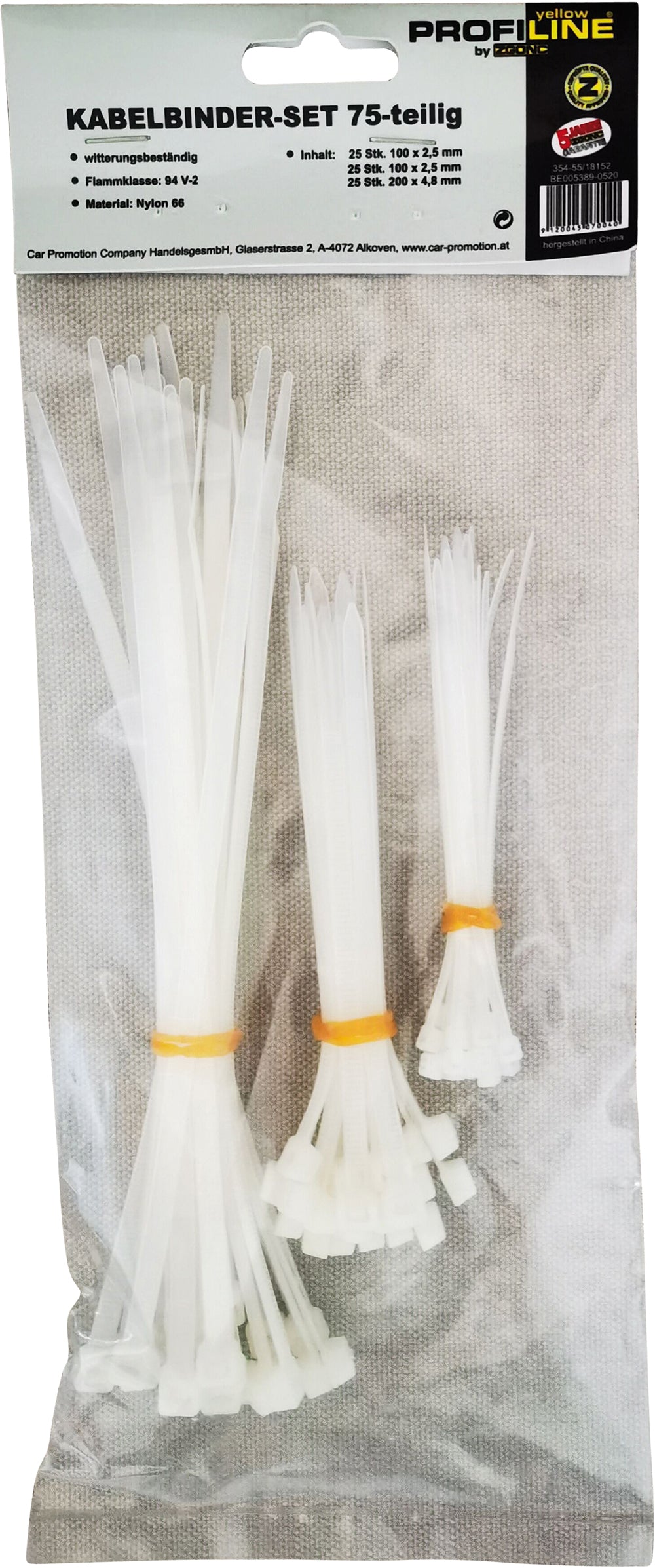 Kabelbinder-Set 75-tlg.