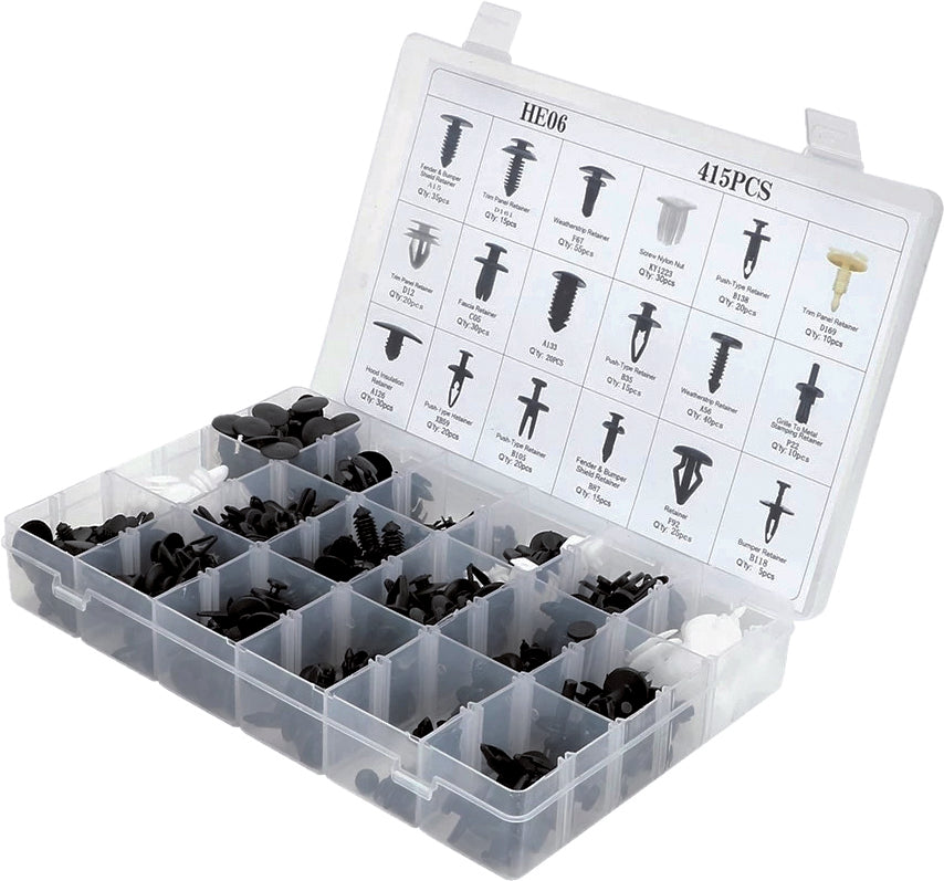 Pins- und Schraubensortiment 415-tlg.