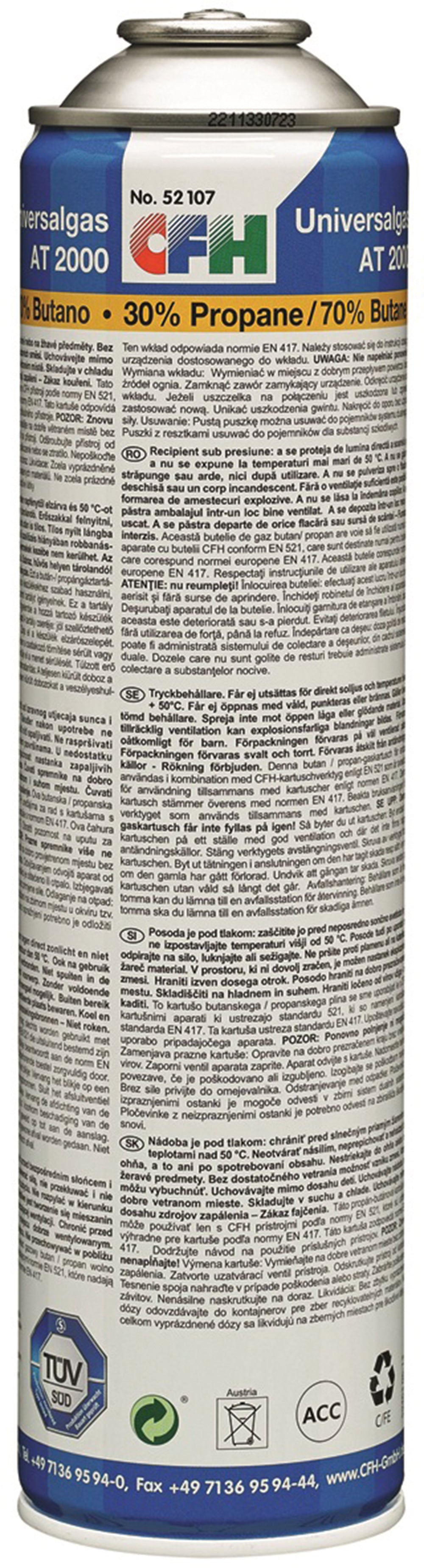 Universal-Druckgasdose AT 2000 600 ml/ 330 g