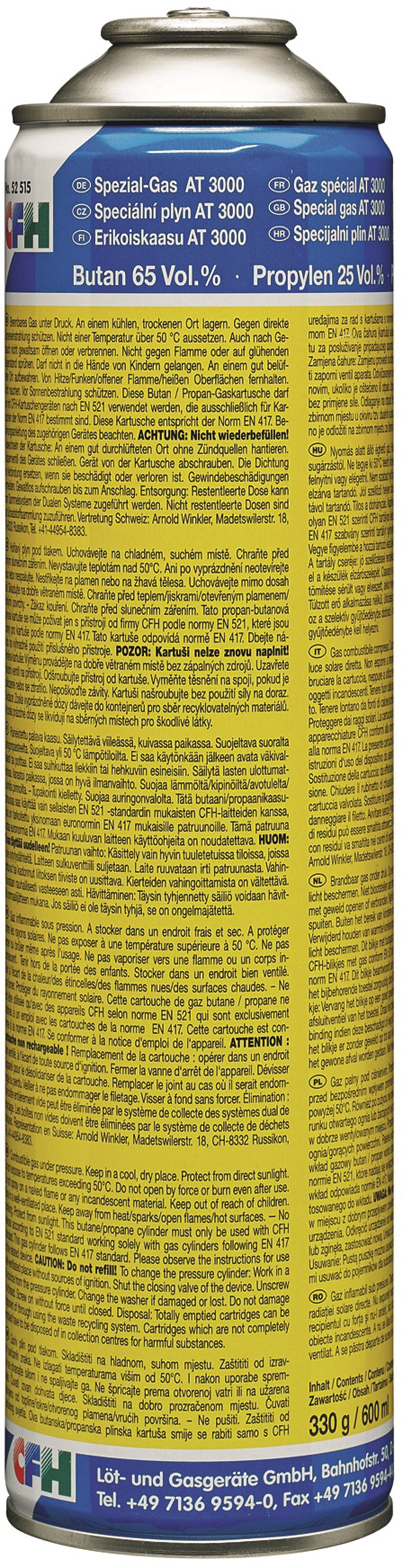 Mischgas-Kartusche AT 3000 600 ml/ 330 g