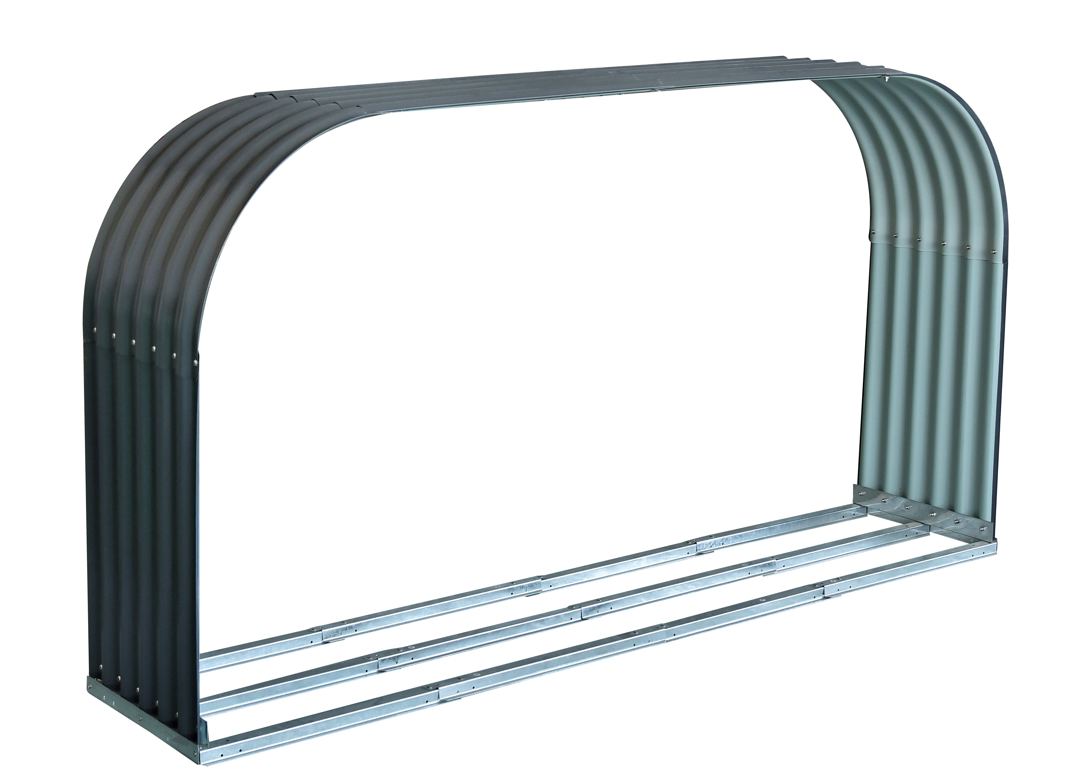 Kaminholzregal oval 212 x 111 x 40 cm
