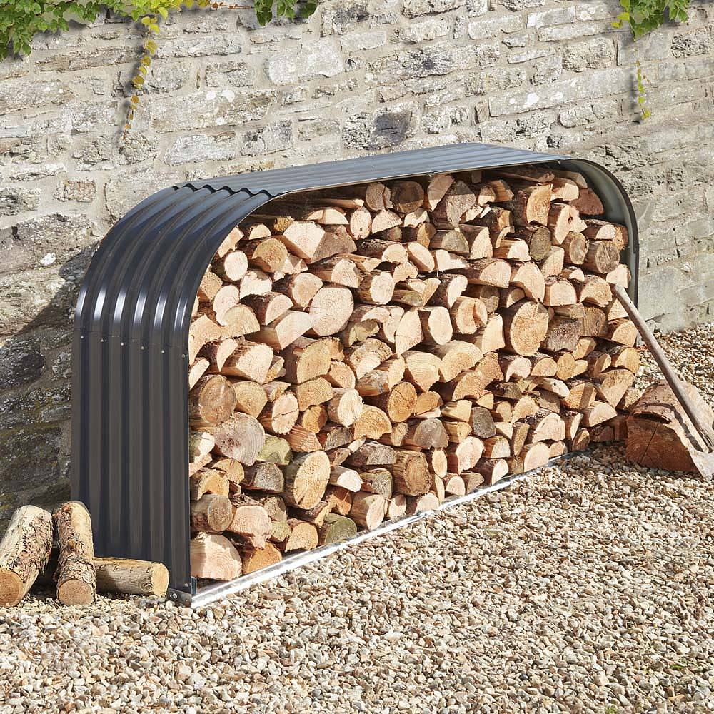 Kaminholzregal oval 212 x 111 x 40 cm