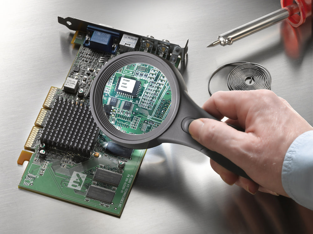 Hand-Lupe mit 6 LEDs