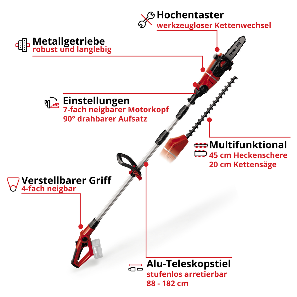 Akku-Multi-Gartengerät GE-HC 18Li T Set, Power X-Change