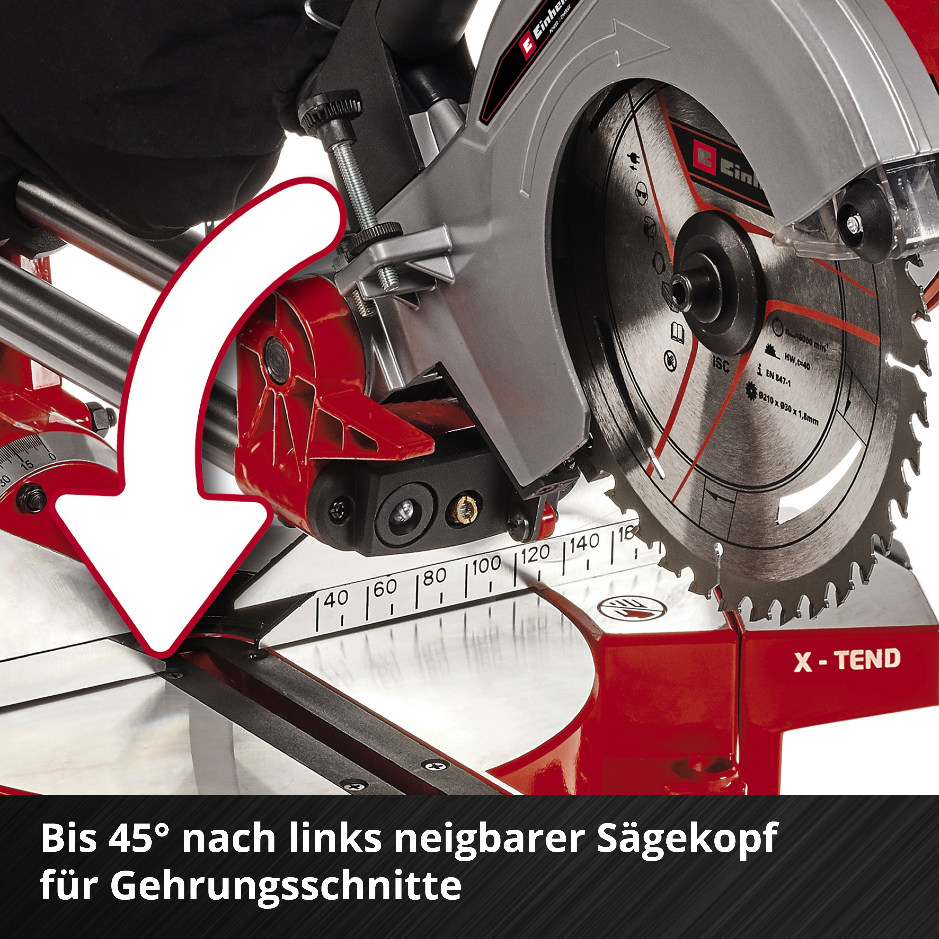 Akku-Zug-Kapp-Gehrungssäge TE-SM 36/210 Li - Solo, Power X-Change