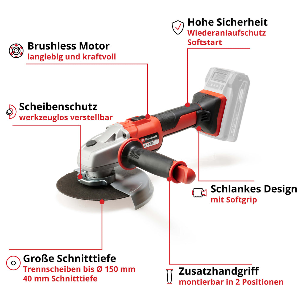 Akku-Winkelschleifer AXXIO 18/150, Power X-Change